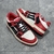 Zapatillas Amiri Skel Top Low "Red/White/Black": Zapatillas bajas en color rojo con detalles en blanco y negro, diseño moderno de la marca Amiri.