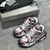 Balenciaga Runner Silver/Wine Sneakers: A pair of Balenciaga sneakers with burgundy details on a silver background, offering a sleek, modern touch to your look.