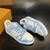 Sky Blue LV Trainer Sneakers: These light blue Louis Vuitton sneakers are an elegant and versatile option to complement any casual look.