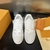 LV Trainer Calf Leather White Sneakers: A modern and elegant white leather shoe, perfect for a sophisticated and casual look at the same time.