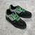 Tênis LV Trainer Crystals Black/Green: Tênis preto com detalhes em verde e cristais, ideal para quem busca estilo e sofisticação com um toque de cor e brilho.