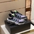 Versace Trigreca "Purple/Black/Light Blue" Sneakers: Sports shoes in purple, black and light blue from Versace's Trigreca collection, with elegant details and the iconic Medusa logo.