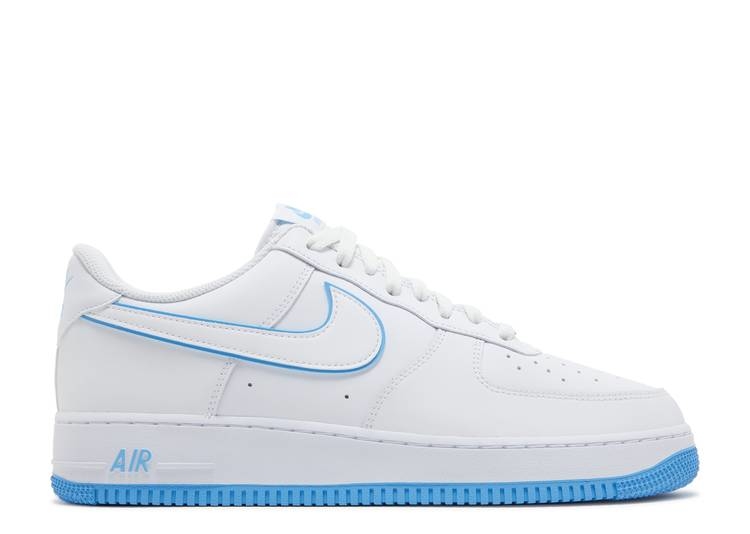 Nike air force white with sales blue tick