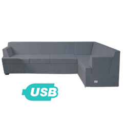 SILLÓN ESQUINERO 2+3 LIVING BOX EN CAJA USB CHENILLE ORIENT. IZQUIERDA