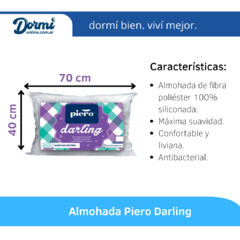 ALMOHADAS PACK 2 PIERO DARLING 70X40 FIBRA LAVABLE HIPOALERGENICA en internet