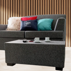 PUF BUTACÓN MESA LIVING BOX - CHENILLE - CUERPO ADICIONAL SILLONES - Dormi Online