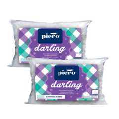 ALMOHADAS PACK 2 PIERO DARLING 80X40 FIBRA LAVABLE HIPOALERGENICA