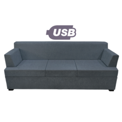 SILLÓN 3 CUERPOS LIVING BOX EN CAJA PUERTO USB CHENILLE - tienda online