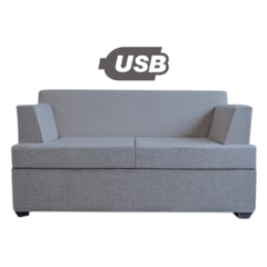 Imagen de SILLÓN 2 CUERPOS LIVING BOX EN CAJA PUERTO USB CHENILLE