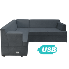 SILLÓN ESQUINERO 2+2 LIVING BOX EN CAJA USB CHENILLE - ORIENT. DERECHA