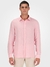 Camisa Manga Longa Regular Cannes Linen Rosa Claro Calvin Klein