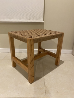 Banco base madera Paraiso + tejido hilo Kraft 50x40x45 20% de descuento en efectivo. en internet