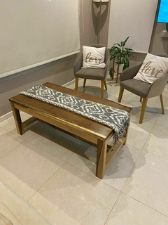 Mesa baja madera maciza Guayubira 120x60x0.45 20% de descuento en efectivo.