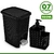 Kit Cozinha Porta Detergente Dispenser E Esponja 500ml Bico Dosador Lixeira Pret - comprar online