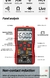 Multifunções Mini Multímetro Digital, Auto Tester, True RMS Transistor, NCV D