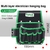 Imagem do LAOA Cintura Tool Bag Oxford Pano 600D Multilayer Verde Bolsa De Armazenamento F