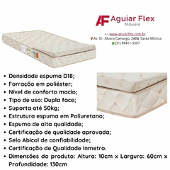 Colchão Baby Solteiro D18 Anti Refluxo 130x60x10cm - loja online