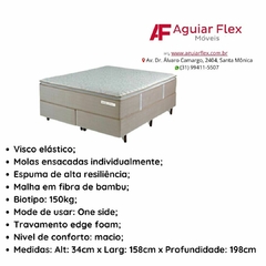 Colchão Casal Queen Supercoil Excelence Molas Enscadas Com Pillow Top 198x158x34cm - comprar online