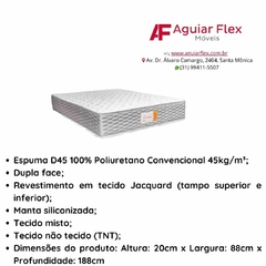 Colchão Solteiro Carrara D45 188x88x20cm - comprar online