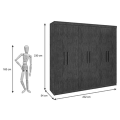 Guarda Roupa Casal Leblon 6 Portas - AGUIAR FLEX MÓVEIS LTDA