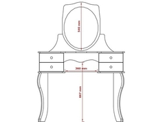 Penteadeira Princesa Com Espelho E Banqueta - comprar online