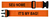 1 Faixa para mala, formato 50x4cm, código faixa-mala-laranja-preto