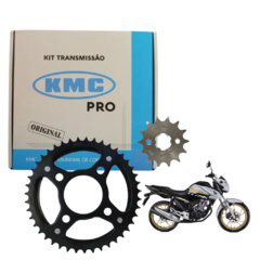 Kit Relação Transmissão Original KMC PRO SEM CORRENTE Moto Honda Titan/Fan/Start 160