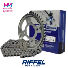 kit transmissão relação tração riffel da fan 125 /ano (00-08) Original Riffel - comprar online