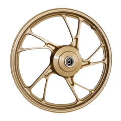 Par de rodas de liga leve dianteira/traseira CG titan fan 150/160/125 tambor dourada todos os anos ( completa com rolamentos) - comprar online
