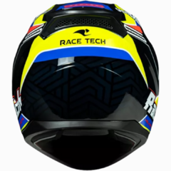 Capacete Race Tech Sector Voltkon Black/Yellow 58 - Viseira Cristal - mercadão das motos
