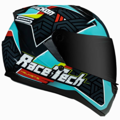 Capacete Race Tech Sector Voltkon Black/Green 58 - Viseira Cristal - loja online