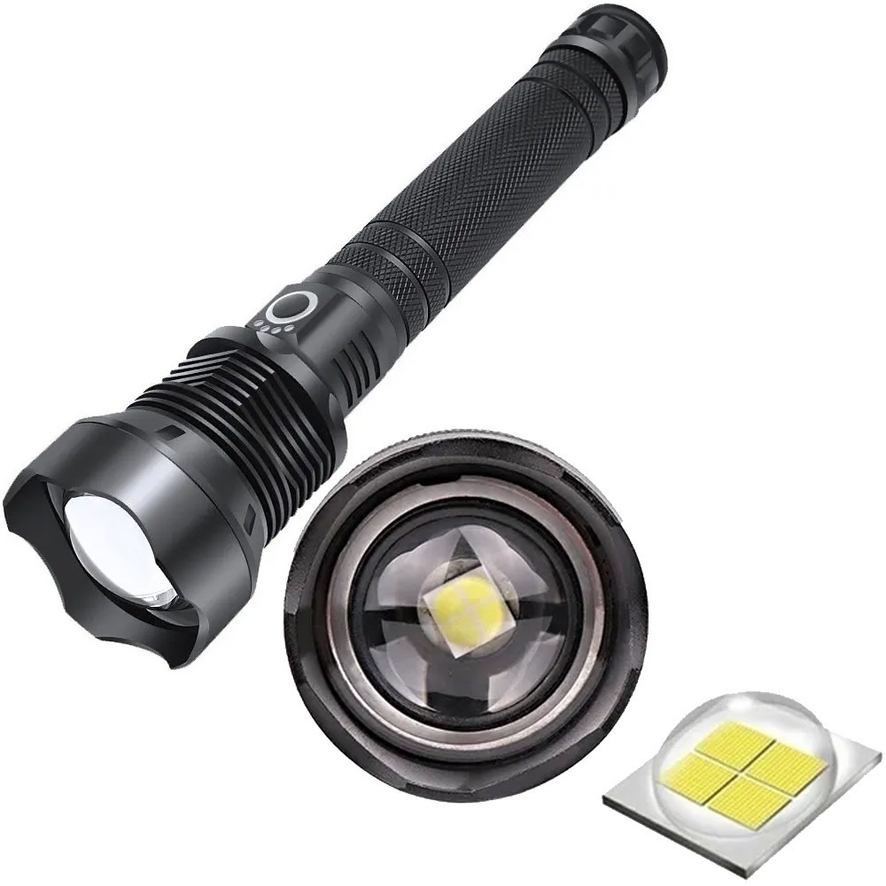 Super XHP90 Lanterna De LED Mais Potente XHP90 De Alta Potência Tática  Recarregável 26650 Camping USB