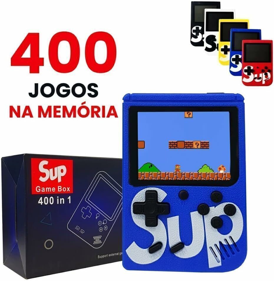 Mini Video Game Portatil Sup 400 Jogos Retro Classicos