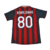 Camisa Retro Adidas AC Milan Home 2009/10 Ronaldinho #80 UCL- Vermelha e Preto