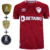 Camisa Umbro Fluminense III Third 2022 + Patchs de Campeão Conmebol Copa Libertadores 2023 Torcedor Masculino - Vermelha