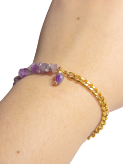 Pulsera Amatista con cadena - comprar en línea