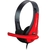 Headset P2 Kross Elegance Vermelho e Preto c/ Microfone - KE-HS050
