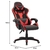 Cadeira Gamer Kross Elegance Racing - Preto e Vermelho - KE-GC300 - Unimporte Distribuidora