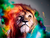 Quadro Decorativo Leão Colorido Pintura Digital - comprar online