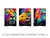Trio de Quadros Decorativos Pop Art Cores Vivas para Escritório: Leão (Disciplina), Águia (Foco) e Lobo (Execução) - comprar online