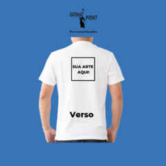 Camiseta Sua Arte ou Logo Frente e Verso