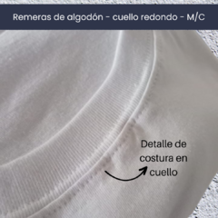 REMERA MANGA CORTA BLANCA - 100% ALGODON en internet