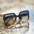Óculos de Sol Feminino Quadrado Quadrado Degradê