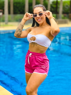 Short Banho Rosa Feminino