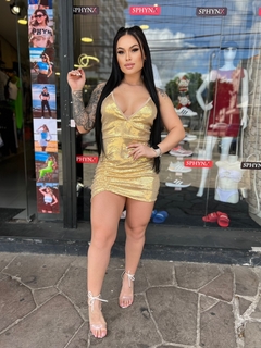 Vestido Paetê Dourado