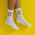 Meia “C”, off-white e azul - comprar online