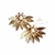 Brinco Ear Cuff Flor e Pérola Banhado a Ouro 18K