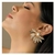 Brinco Ear Cuff Flor e Pérola Banhado a Ouro 18K - comprar online