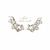 Brinco Ear Cuff Cluster Formatos Banho Ouro 18K