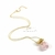 Pingente Folheado a Ouro com Quartzo Rosa - comprar online